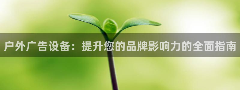 杏宇平台代理多少钱：户外广告设备：提升您的品牌影响力的全面指南