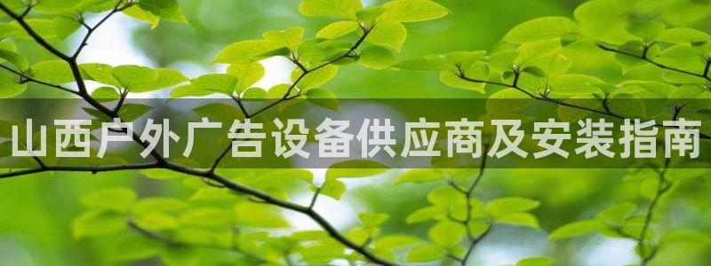 杏宇平台登录方法：山西户外广告设备供应商及安装指南
