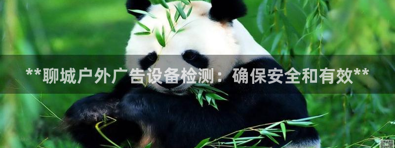 杏宇平台代理怎么赚钱：**聊城户外广告设备检测：确保安全和有效**