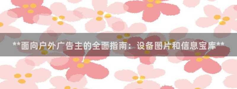 杏宇官方平台官网入口：**面向户外广告主的全面指南：设备图片和信息宝库**