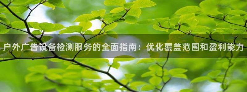 杏宇平台代理怎么样啊：户外广告设备检测服务的全面指南：优化覆盖范围和盈利能力