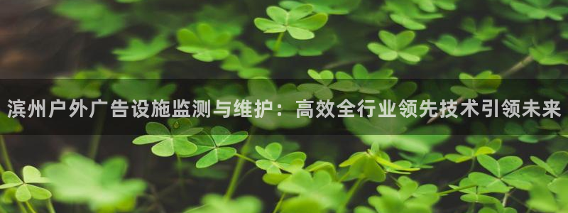 杏宇官方平台官网下载：滨州户外广告设施监测与维护：高效全行业领先技术引领未来