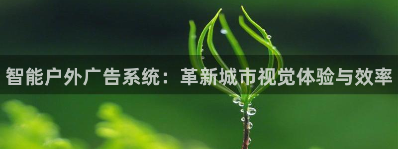 杏宇平台怎么样：智能户外广告系统：革新城市视觉体验与效率