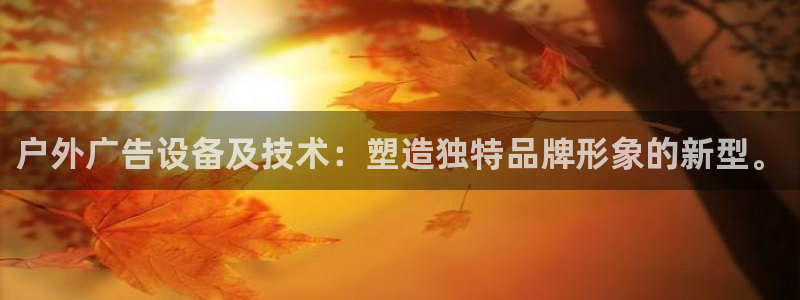 杏宇官方平台官网入口：户外广告设备及技术：塑造独特品牌形象的新型。