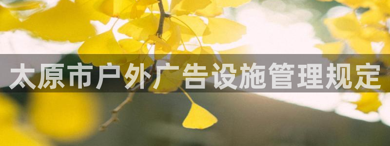 杏宇平台测速链接：太原市户外广告设施管理规定