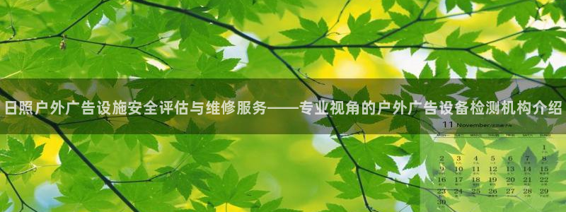 杏宇平台代理：日照户外广告设施安全评估与维修服务——专业视角的户外广告设备检测机构介绍