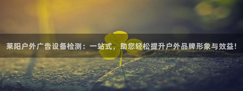 杏宇代理注册：莱阳户外广告设备检测：一站式，助您轻松提升户外品牌形象与效益!