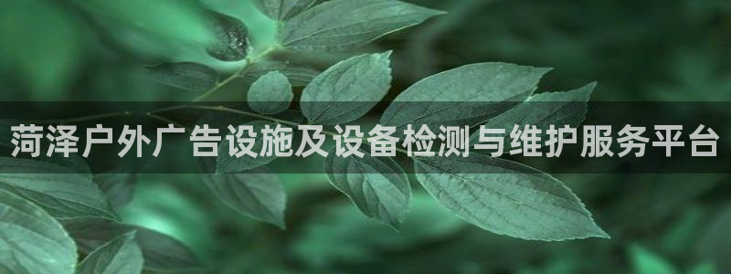 杏宇平台代理多少钱：菏泽户外广告设施及设备检测与维护服务平台