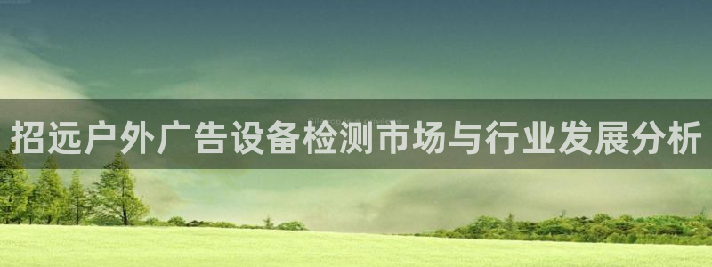 杏宇官方平台官网：招远户外广告设备检测市场与行业发展分析